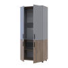 Kleiderschrank Doros Thorn Cremona Cannolo/Grau 2 Türen Kleiderstange 90x51,6x200 (44900455)