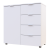 Kommode Doros Ron 1 Weiß 1 Türen 4 Schubladen 80x38x81 (41516005)