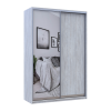 Kleiderschrank Doros City Light Natti Luc Schiebetüren mit Spiegel 150x60x225 (80736510)