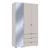 Kleiderschrank Doros Gelar Kaschmir 2 Türen mit Spiegel 116,5x49,5x203,4 (80737655)