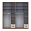 Kleiderschrank mit Spiegel und hohem Aufsatz Doros Rondi Artisan Eiche/Kaschmir 3+3 Türen 242x52x260 (42005683)