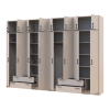 Kleiderschrank mit Aufsatz Doros Rondi Kaschmir 4+4 Türen 320x52x236 (42005638)