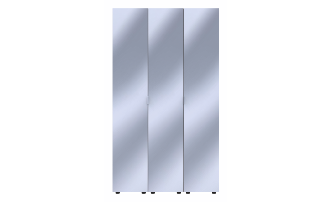 Kleiderschrank Set Doros Gelar Weiß mit 3 Spiegeln 117x49,5x203,4 (42002166)
