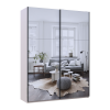 Kleiderschrank Doros G-Caiser Schiebetüren Kaschmir 2 Spiegel 2 Türen 180x60x240 (42005324)