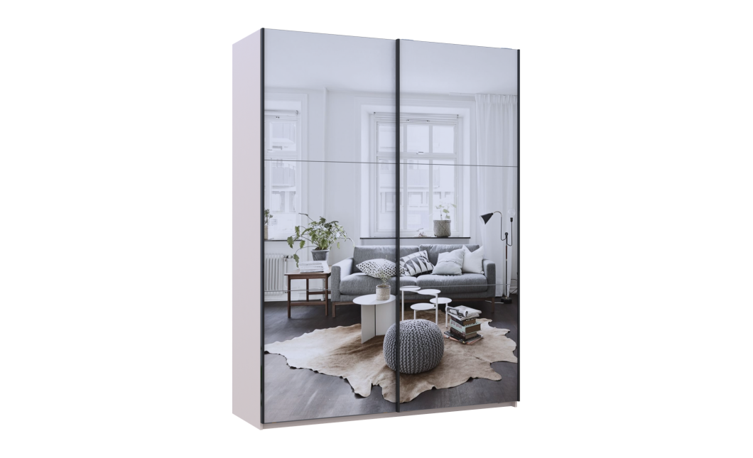 Kleiderschrank Doros G-Caiser Schiebetüren Kaschmir 2 Spiegel 2 Türen 180x60x240 (42005324)