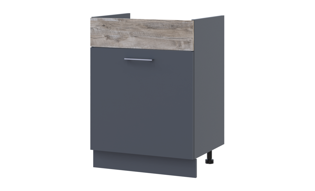 Leia Küche Doros M82_SZ60 Unterschrank links Graphitgrau / Klondike 60x46,6x82,1 (80359569,5)
