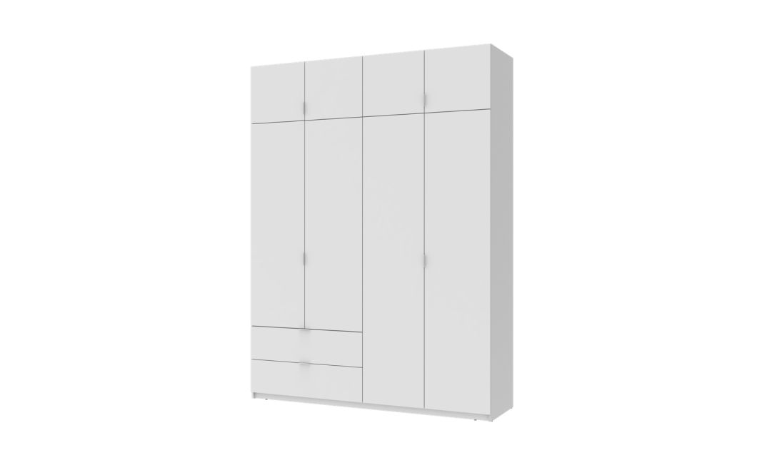 Kleiderschrank Doros Lukas mit Drehtüren Weiß 180x50x240 (80737069)