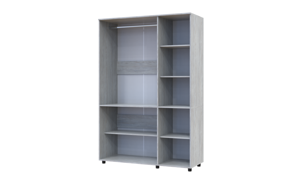 Kleiderschrank Doros Thorn Natti Kiefer 3 Türen Kleiderstange 135x51,6x200 (44900479)