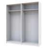 Kleiderschrank Doros Promo mit Drehtüren Weiß 2+2 Türen 180x48x204 (42005008)