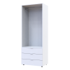 Kleiderschrank Doros Gelar mit Drehtüren Weiß 2 Türen 77,5x49,5x203,4 (80737021)