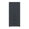 Kleiderschrank Doros Thorn Anthrazit 2 Türen 3 Schubladen Böden 90x51,6x200 (44900446)