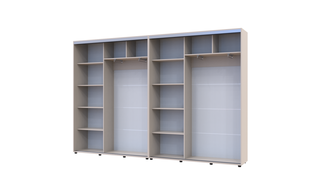 Kleiderschrank Doros Sigma Slim Schiebetüren Kaschmir 2+2 Türen 320x45x214.4 (42005610)