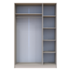 Kleiderschrank Doros Promo mit Drehtüren Kaschmir 3 Türen 135x48x204 (80737669)