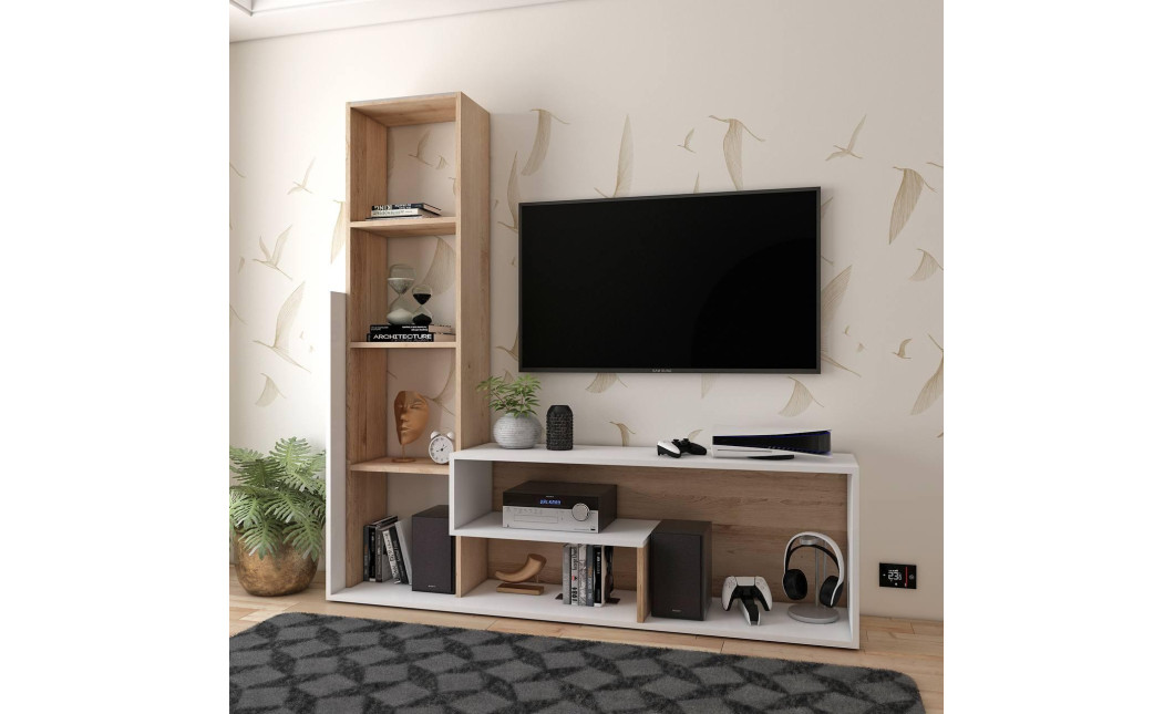 Kleiderschrank Doros Etana Artisan Eiche/Weiß 150x30x150 (41510097)