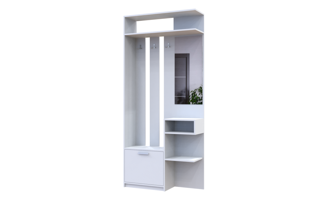 Flurschrank Doros Riviera Weiß 91,5x30x203 (80387331)