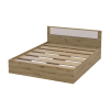 Bett Doros Rondi Doppelbett Eiche Artisan/Kaschmir 160x200 (44900531)