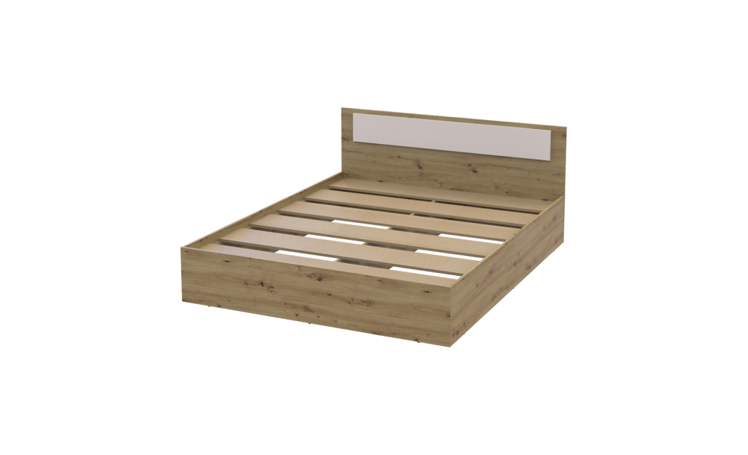 Bett Doros Rondi Doppelbett Eiche Artisan/Kaschmir 160x200 (44900531)