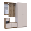 Flurmöbel Set Bela + Kleiderschrank Promo Eiche Evok/Kaschmir 190x48x204 (42005330)