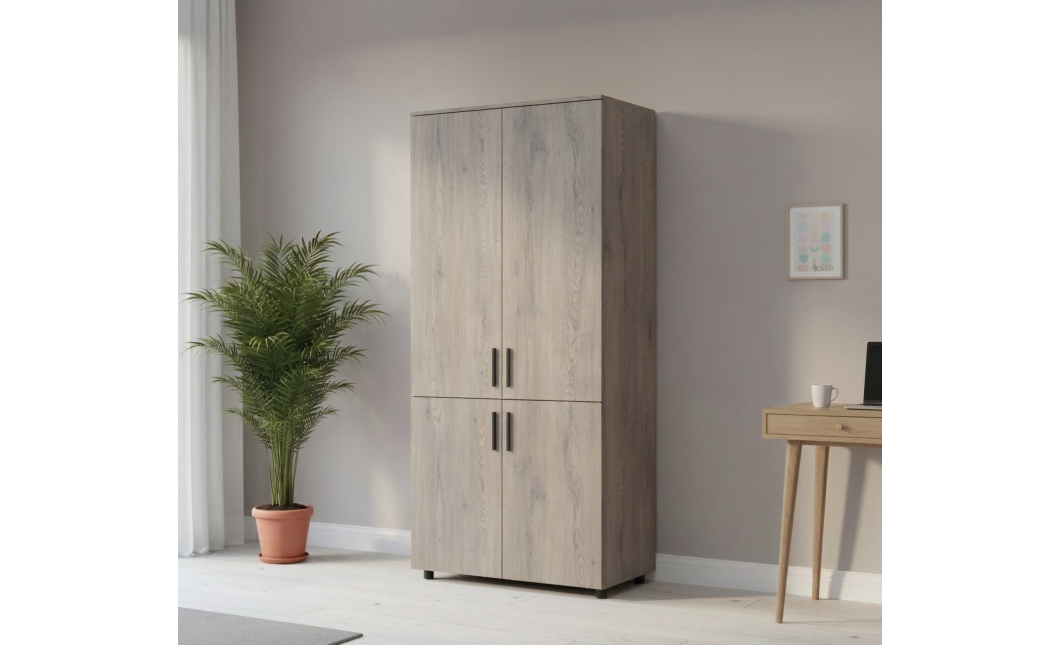 Kleiderschrank Doros Thorn Cremona Cannolo 2 Türen Kleiderstange 90x51,6x200 (44900427)