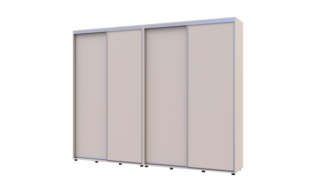 Kleiderschrank Doros Sigma Slim Schiebetüren Kaschmir 2+2 Türen 270x45x214.4 (42005600)