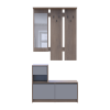Flurmöbel Set Bela Cremona Cannolo/Grau mit Spiegel 100x40x210 (44900413)