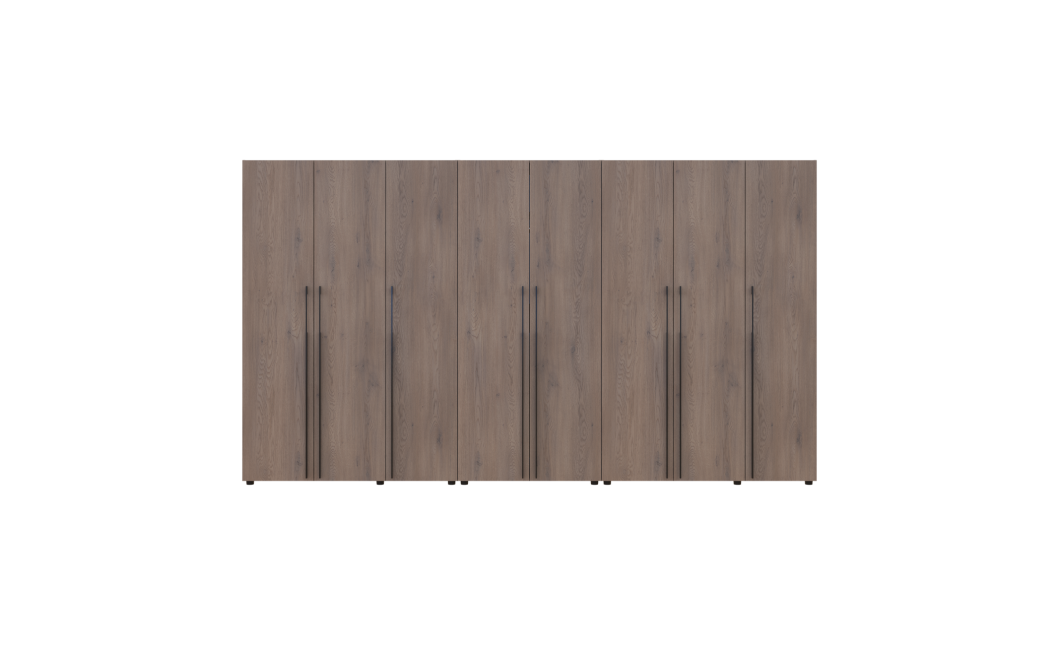 Kleiderschrank mit Regalen und Schubladen Doros Kasper Cremona Cannolo 3+2+3 Türen 360x48x204 (42005743)