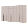 Kleiderschrank mit Schubladen, Regalen und Aufsatz Doros Kasper Kaschmir 3+3+3 Türen 405x48x245 (42005736)
