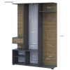 Flurschrank Doros Finch Graphitgrau/Eiche Artisan 145x37x202 (44900220)