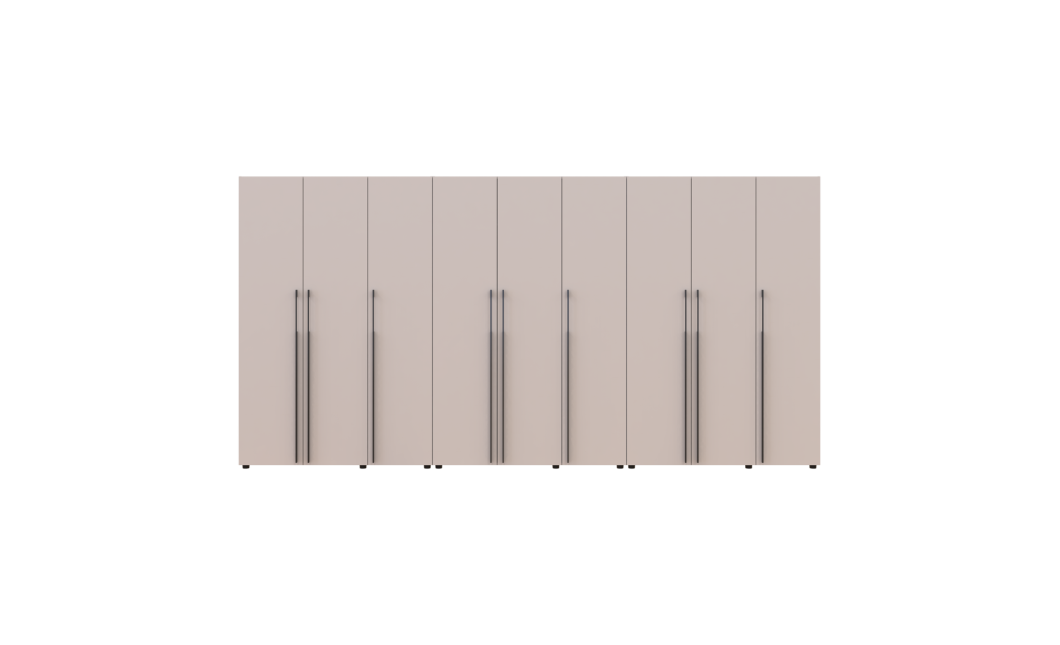 Kleiderschrank mit Regalen und Schubladen Doros Kasper Kaschmir 3+3+3 Türen 405x48x204 (42005734)