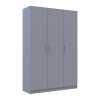 Kleiderschrank Doros Promo mit Drehtüren Grau 3 Türen 135x48x204 (80737765)