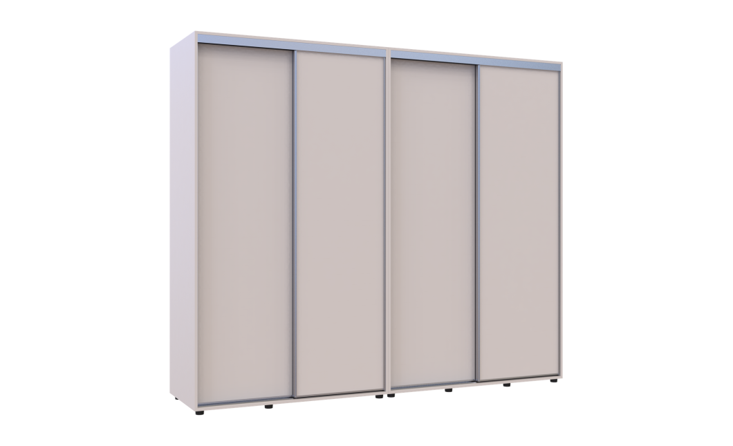 Kleiderschrank Doros Sigma Slim Schiebetüren Kaschmir 2+2 Türen 250x60x214.4 (42005597)