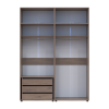 Kleiderschrank mit Schubladen und Aufsatz Doros Kasper Cremona Cannolo 2+2 Türen 180x48x245 (42005543)