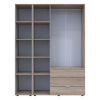 Drehtürenschrank Doros Gelar Sonoma Eiche 3 Türen mit Spiegel 155x49,5x203,4 (42002159)