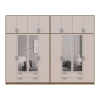 Kleiderschrank mit Spiegel und hohem Aufsatz Doros Rondi Artisan Eiche/Kaschmir 4+4 Türen 320x52x260 (42005687)