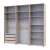Kleiderschrank mit Schubladen, Regalen und Aufsatz Doros Kasper Kaschmir 2+2+2 Türen 270x48x245 (42005732)