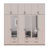 Kleiderschrank mit Spiegel und hohem Aufsatz Doros Rondi Kaschmir 2+4 Türen 242x52x260 (42005645)