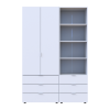 Kleiderschrank Doros Gelar Weiß 2 Türen Säulenschrank 137,5x49,5x203,4 (42005162)