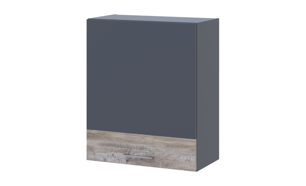Leia Küche Doros M72_SZ60 Oberschrank links Graphitgrau Klondike Arbeitsplatte 60x31,6x72 (80359569.1)