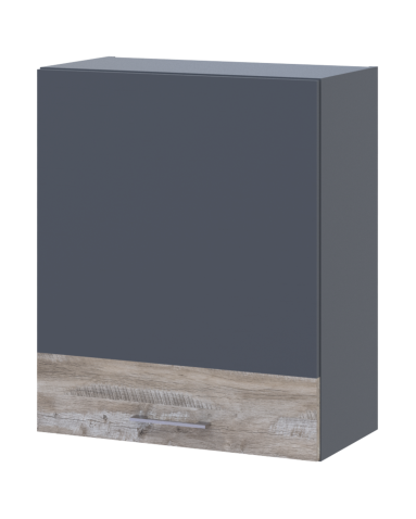 Leia Küche Doros M72_SZ60 Oberschrank links Graphitgrau Klondike Arbeitsplatte 60x31,6x72 (80359569.1)