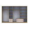 Kleiderschrank mit Spiegel Doros Rondi Artisan Eiche/Kaschmir 3+4 Türen 281x52x195 (42005661)