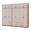 Kleiderschrank mit Aufsatz Doros Rondi Artisan Eiche/Kaschmir 3+4 Türen 281x52x236 (42005672)