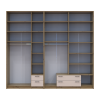 Kleiderschrank mit Spiegel und hohem Aufsatz Doros Rondi Artisan Eiche/Kaschmir 3+4 Türen 281x52x260 (42005685)