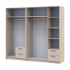 Kleiderschrank Doros Rondi Kaschmir 2+3 Türen 203x52x195 (42005618)