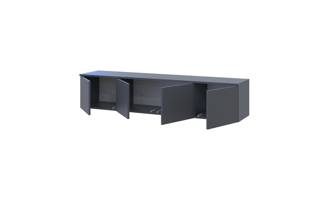 TV-Board Doros Levia Graphitgrau 4 Türen 160x35x33 (41516088)