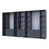 Kleiderschrank Doros Gelar Graphitgrau 4+4 Türen Säulenschrank 370x49,5x203,4 (42005173)