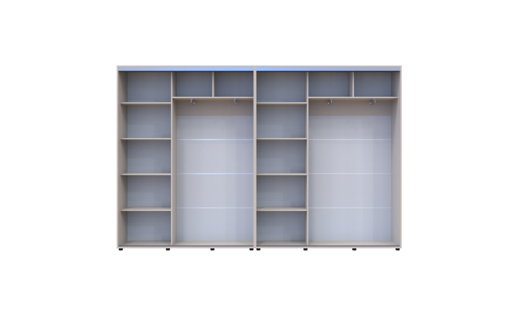 Kleiderschrank Doros Sigma Slim Schiebetüren Kaschmir 2+2 Türen 330x45x214.4 (42005612)