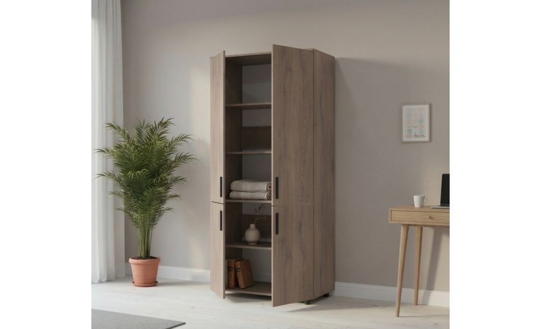 Kleiderschrank Doros Thorn Cremona Cannolo 2 Türen Böden 90x51,6x200 (44900428)