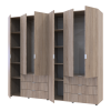 Kleiderschrank Doros Gelar Set mit Drehtüren Sonoma Eiche 3+3 Türen 232,4x49,5x203,4 (42002125)