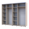 Kleiderschrank Doros Sigma Slim Schiebetüren Kaschmir 2+2 Türen 250x60x214.4 (42005597)