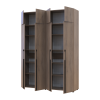 Kleiderschrank mit Regalen und Aufsatz Doros Kasper Cremona Cannolo 2+2 Türen 180x48x245 (42005541)